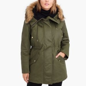 J. Crew perfect winter green parka